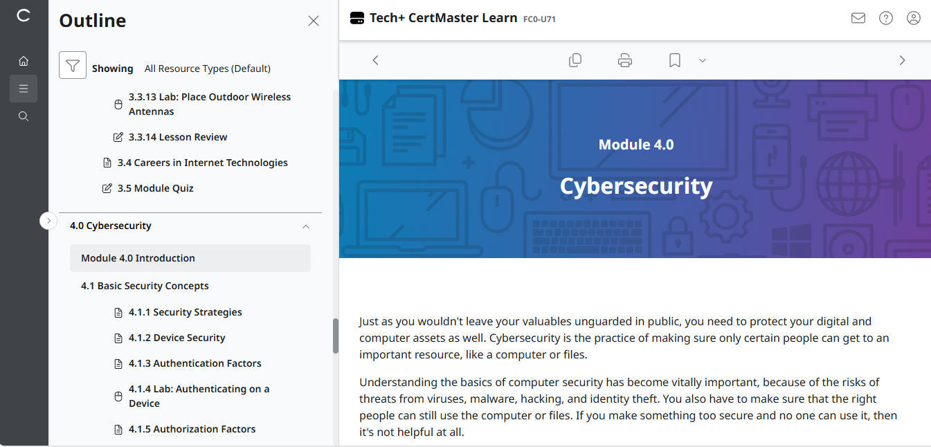 TestOut Security Pro สำหรับ Security+ (SY0-701) - ใบอนุญาตรายบุคคล (เข้าใช้งาน 3 เดือน)