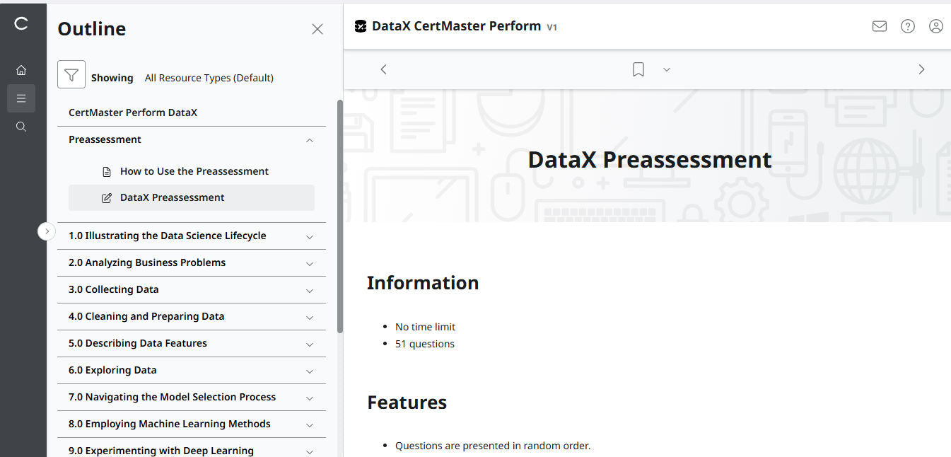 CompTIA DataX CertMaster Perform (V1) - สิทธิ์เข้าใช้งาน 2 เดือน! (🛒ข้อเสนอพิเศษ)