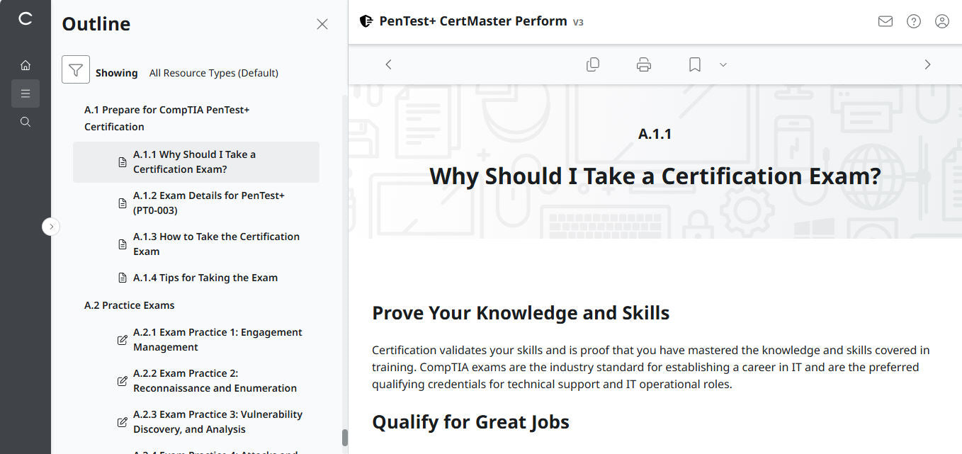 CompTIA PenTest+ CertMaster Perform PT0-003 (V3) - 3 Month Access