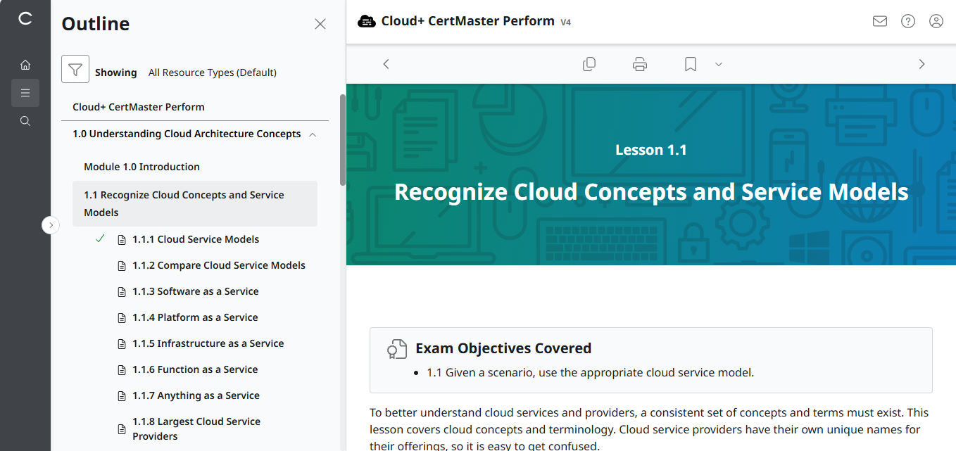 🛒ข้อเสนอพิเศษ - CompTIA Cloud+ CertMaster Perform (CV0-004) – สิทธิ์เข้าใช้งาน 3 เดือน
