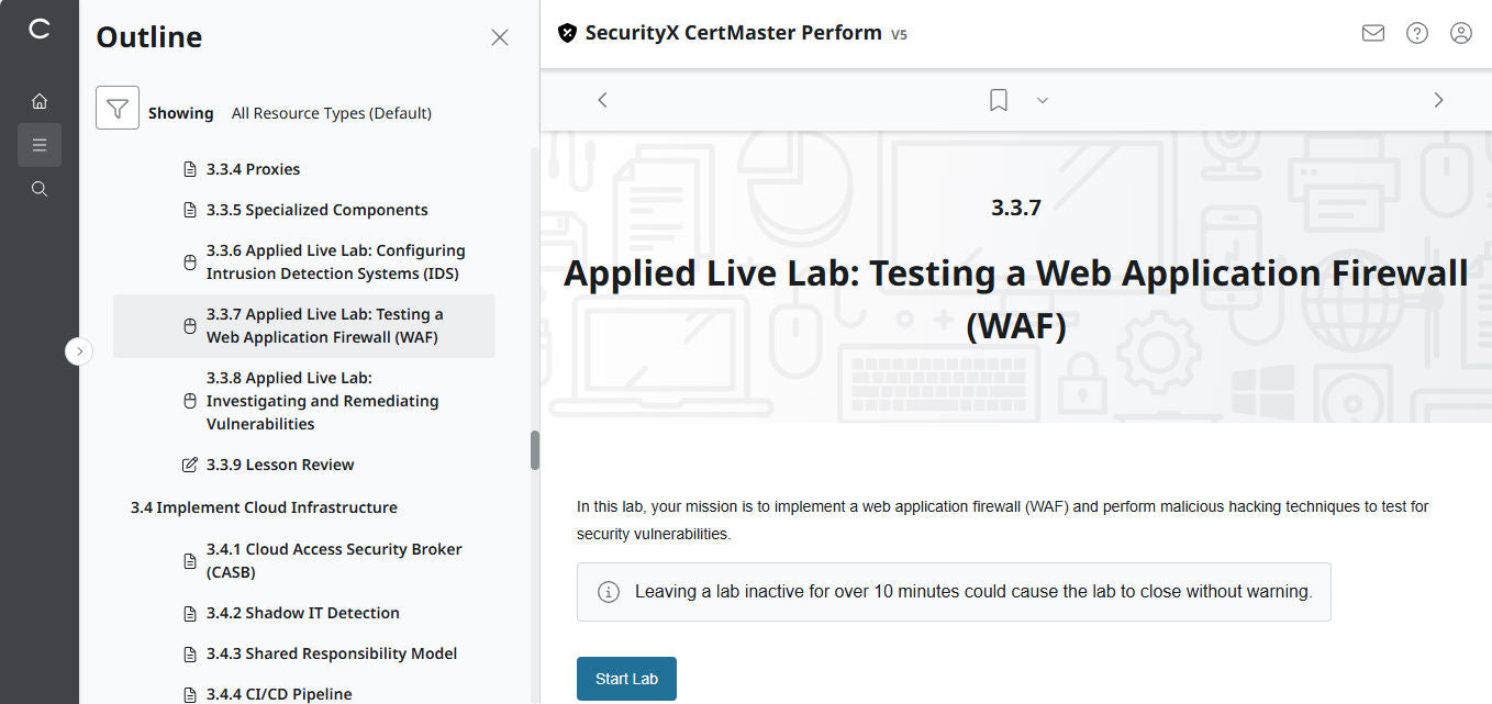 CertMaster Perform สำหรับ CompTIA SecurityX (CASP+) CAS-005 สิทธิ์เข้าใช้งาน 3 เดือน (🛒ข้อเสนอพิเศษ) 
