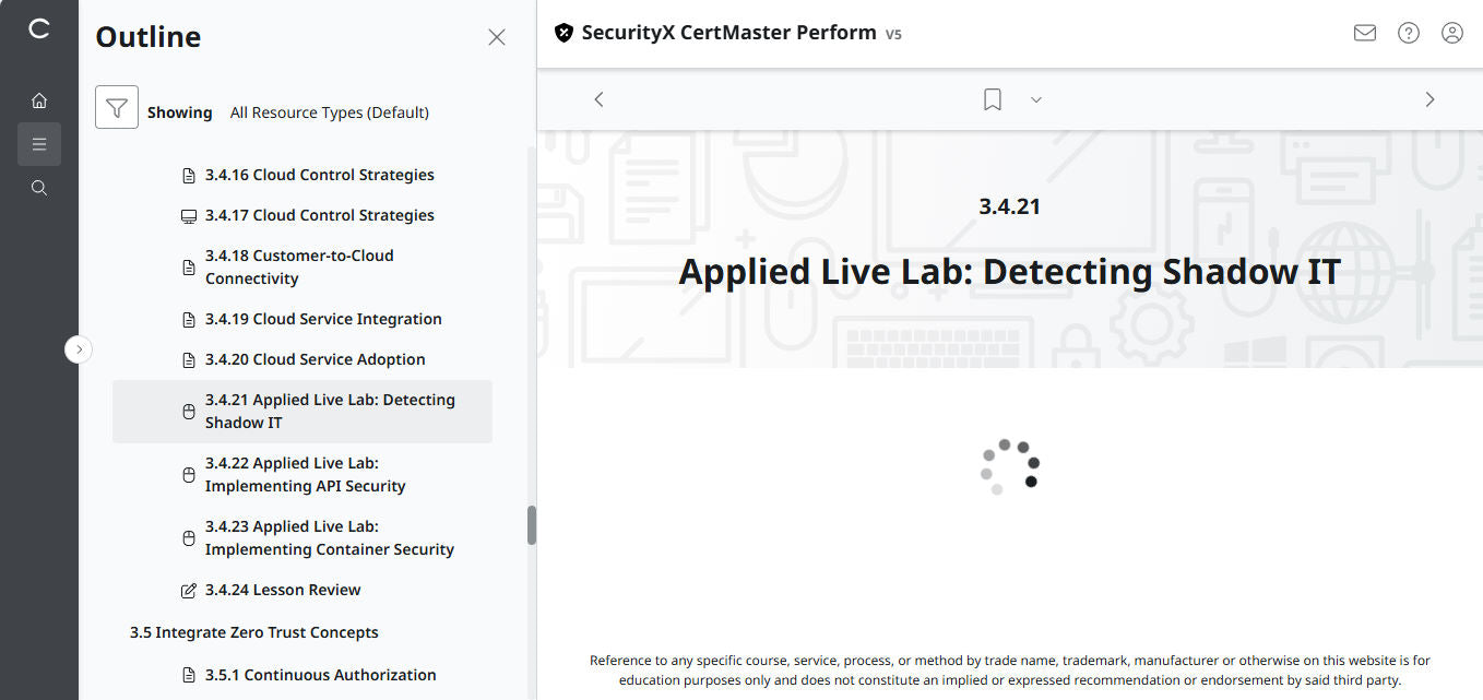 CertMaster Perform สำหรับ CompTIA SecurityX (CASP+) CAS-005 สิทธิ์เข้าใช้งาน 3 เดือน (🛒ข้อเสนอพิเศษ) 
