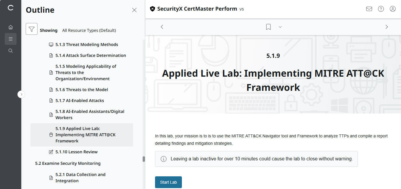 CertMaster Perform สำหรับ CompTIA SecurityX (CASP+) CAS-005 สิทธิ์เข้าใช้งาน 3 เดือน (🛒ข้อเสนอพิเศษ) 